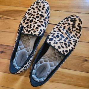 Birdies Leopard-Print Penny Loafers - Tan and Black
